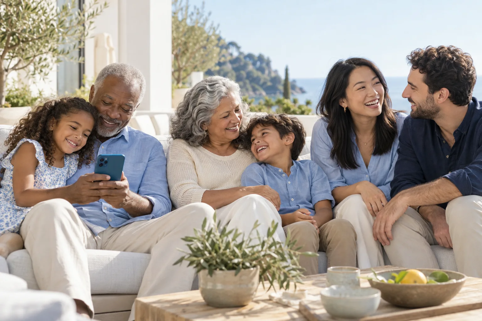 Familias de distintas generaciones compartiendo un momento juntas